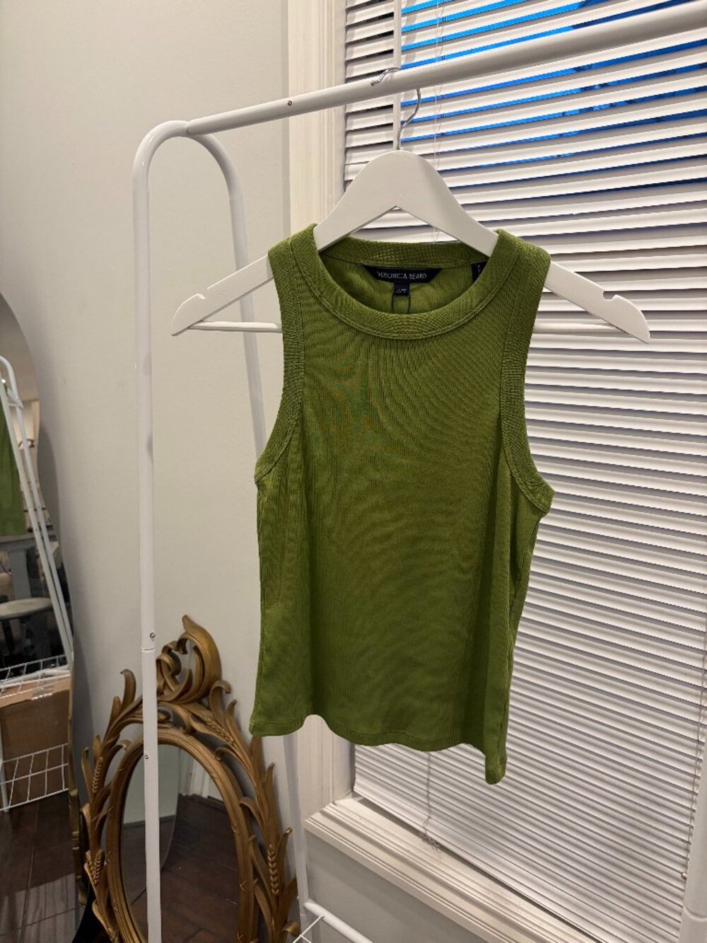 Veronica Beard  Birke Rib-Knit Cotton Tank